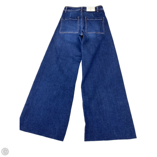 Jeans Wide Leg By Zara In Blue Denim, Size: 6