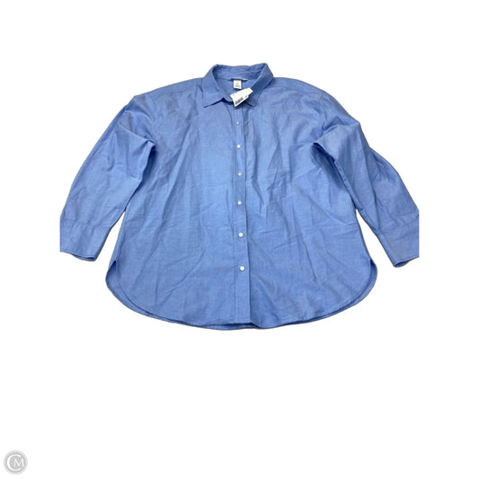 Top Long Sleeve By H&m In Blue, Size: M