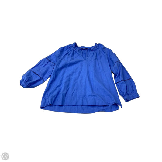 Top Long Sleeve By Loft In Blue, Size: S