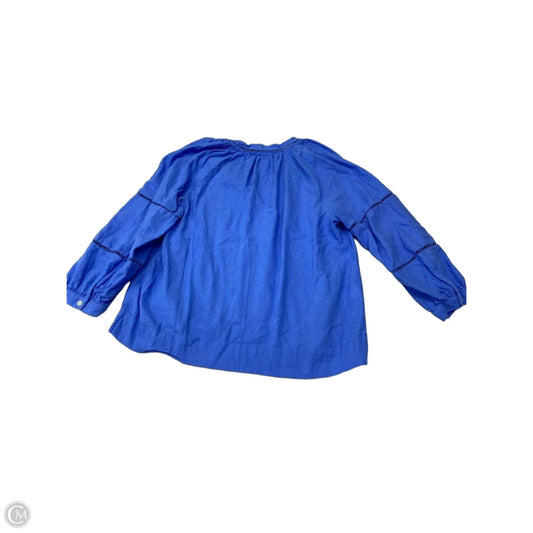 Top Long Sleeve By Loft In Blue, Size: S