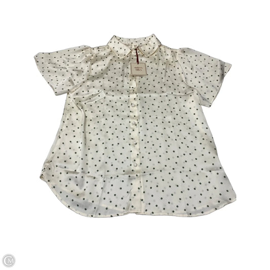 Blouse Short Sleeve By Autres Filles In Polkadot Pattern, Size: M