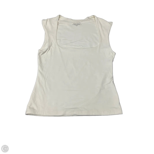 Top Sleeveless By Tahari In Ivory, Size: S