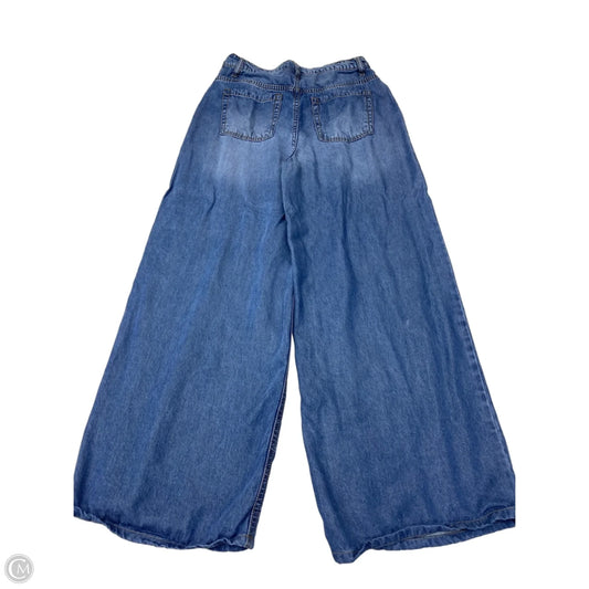 Pants Wide Leg By Oat In Blue Denim, Size: 8
