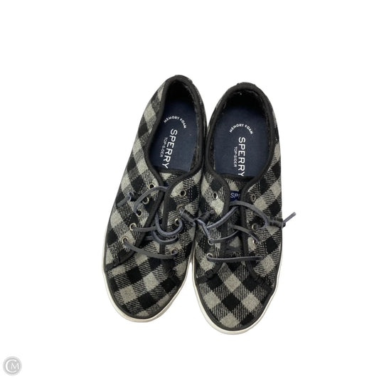 Shoes Sneakers By Sperry In Black & Grey, Size: 6.5