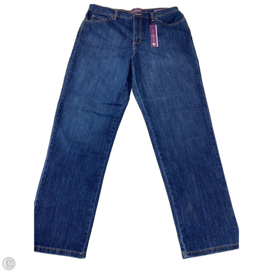 Jeans Straight By Gloria Vanderbilt In Blue Denim, Size: 16