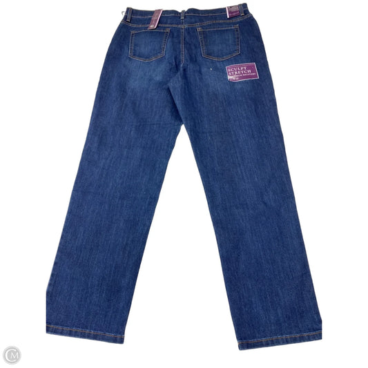 Jeans Straight By Gloria Vanderbilt In Blue Denim, Size: 16