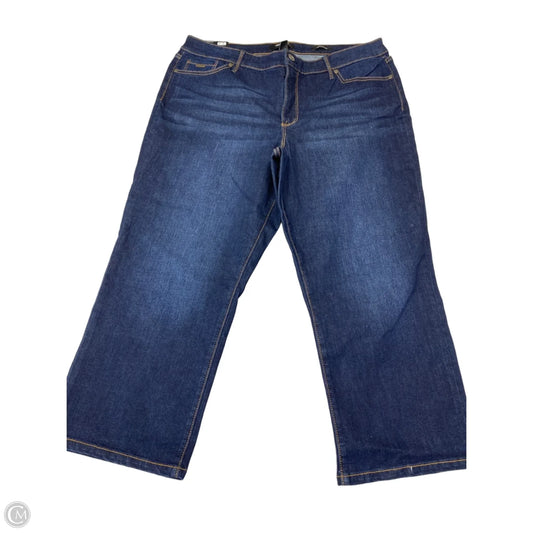 Jeans Straight By Nine West In Blue Denim, Size: 16