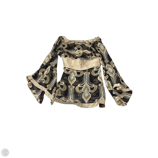 Blouse 3/4 Sleeve By Bebe In Black & Cream, Size: M