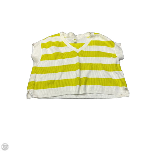 Sweater Short Sleeve By Maeve In Striped Pattern, Size: L