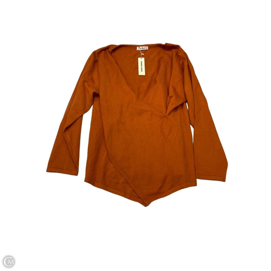 Top Long Sleeve By Agnes Orinda In Orange, Size: 3x