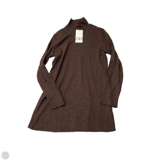 Dress Casual Short By Zara In Brown, Size: L