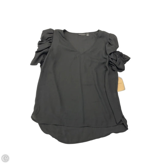 Blouse Short Sleeve By Halogen In Black, Size: S
