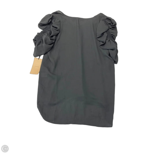 Blouse Short Sleeve By Halogen In Black, Size: S