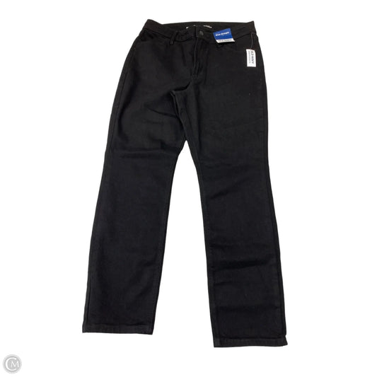 Jeans Straight By Old Navy In Black Denim, Size: 10