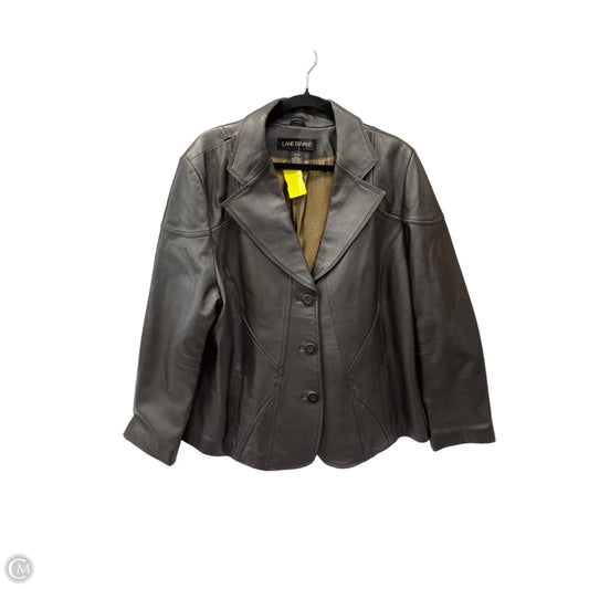 Jacket Leather By Lane Bryant In Brown, Size: 1x