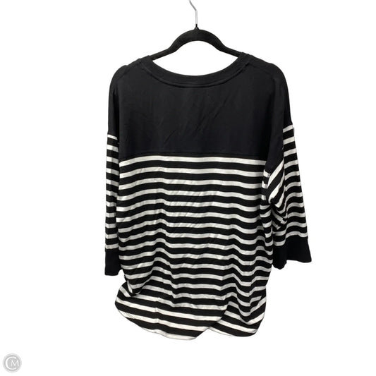 Top Long Sleeve By Workshop In Striped Pattern, Size: 2x