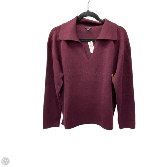 Top Long Sleeve By Talbots In Maroon, Size: L