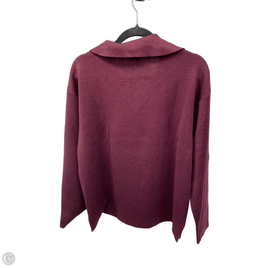Top Long Sleeve By Talbots In Maroon, Size: L