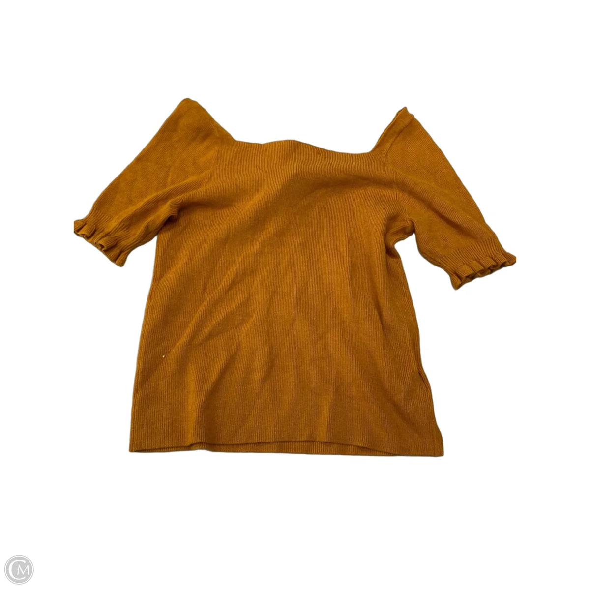 Top Short Sleeve Basic By Loft In Orange, Size: M