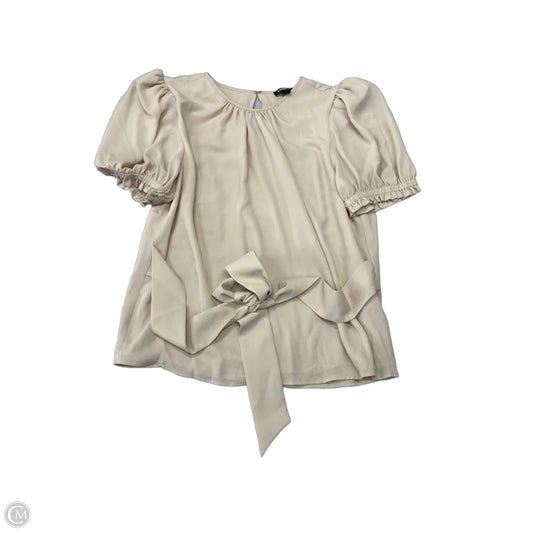 Blouse Short Sleeve By Express In Beige, Size: M