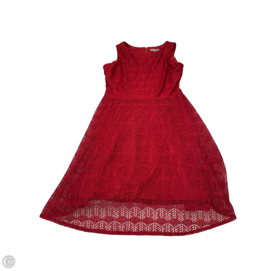 Dress Casual Short By Dannyandnicole In Red, Size: 1x
