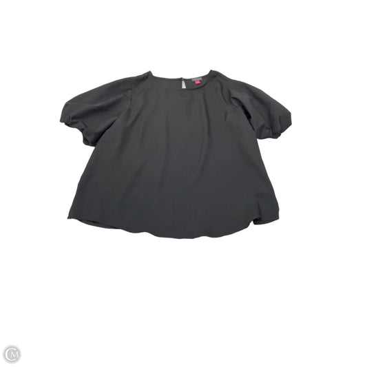 Blouse Short Sleeve By Vince Camuto In Black, Size: 1x