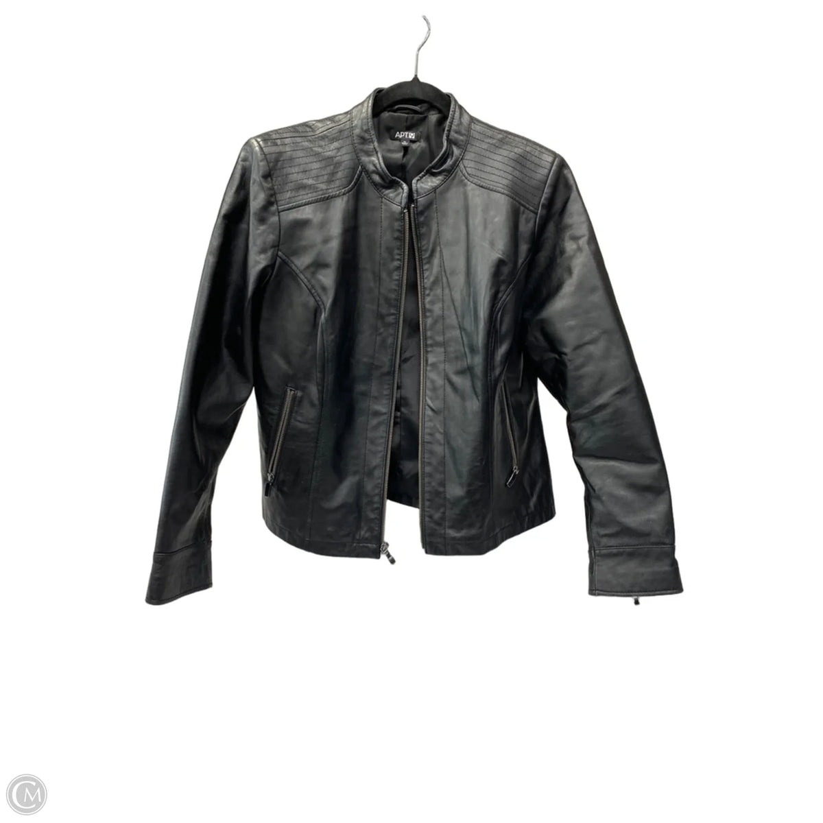 Jacket Leather By Apt 9 In Black, Size: Xl