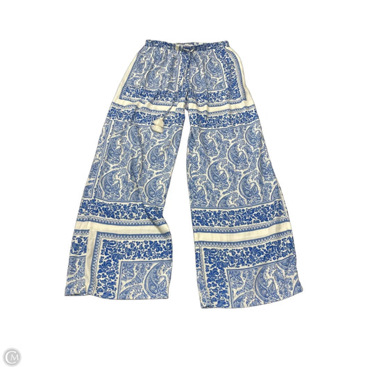 Pants Wide Leg By Rose And Olive In Blue & White, Size: S