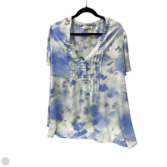 Blouse Short Sleeve By Rose And Olive In Blue, Size: 3x