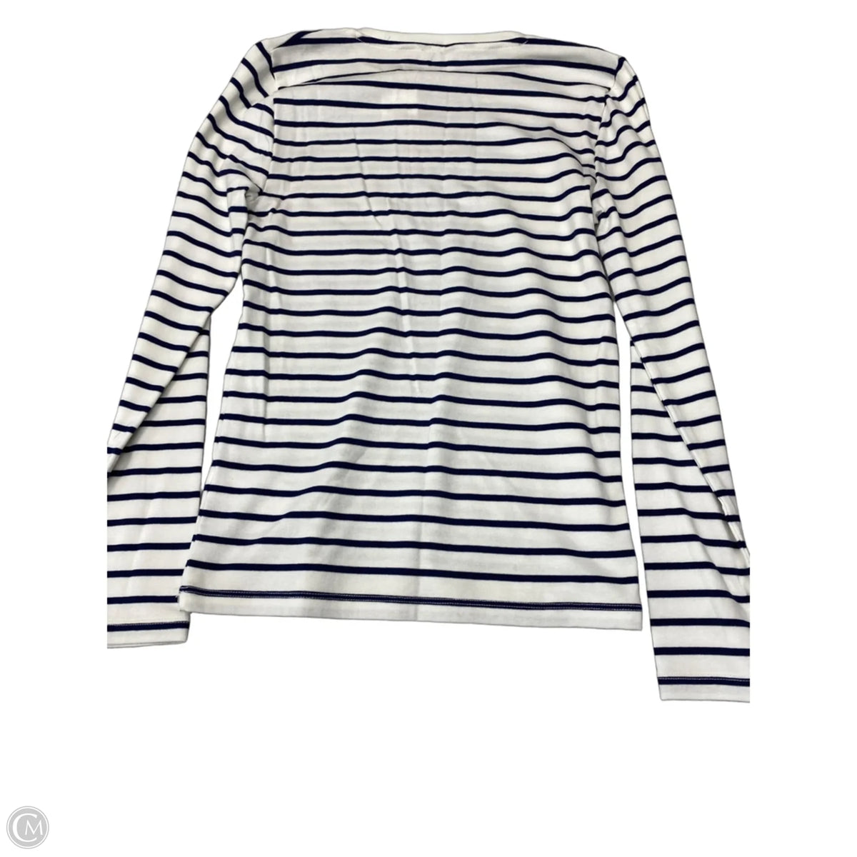 Top Long Sleeve Basic By J. Crew In Striped Pattern, Size: M