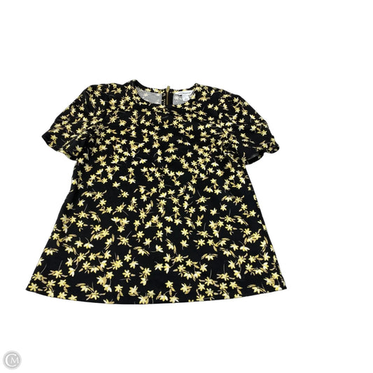 Top Short Sleeve By Liz Claiborne In Floral Print, Size: S