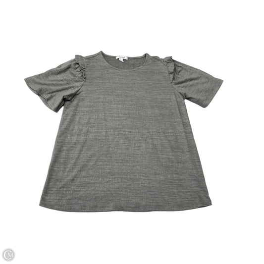 Top Short Sleeve By Nine West In Grey, Size: M