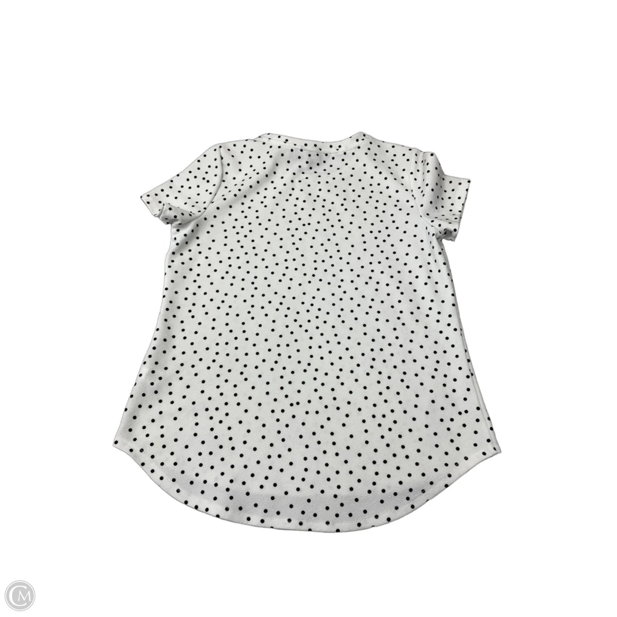 Top Short Sleeve Basic By Croft And Barrow In Polkadot Pattern, Size: S