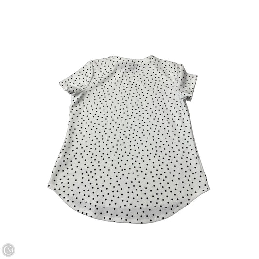 Top Short Sleeve Basic By Croft And Barrow In Polkadot Pattern, Size: S