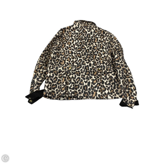 Coat Raincoat By J. Crew In Animal Print, Size: L