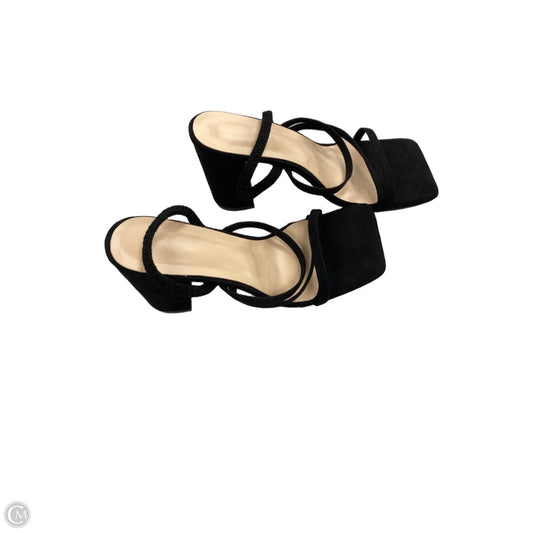 Sandals Heels Block By Clothes Mentor In Black, Size: 8.5