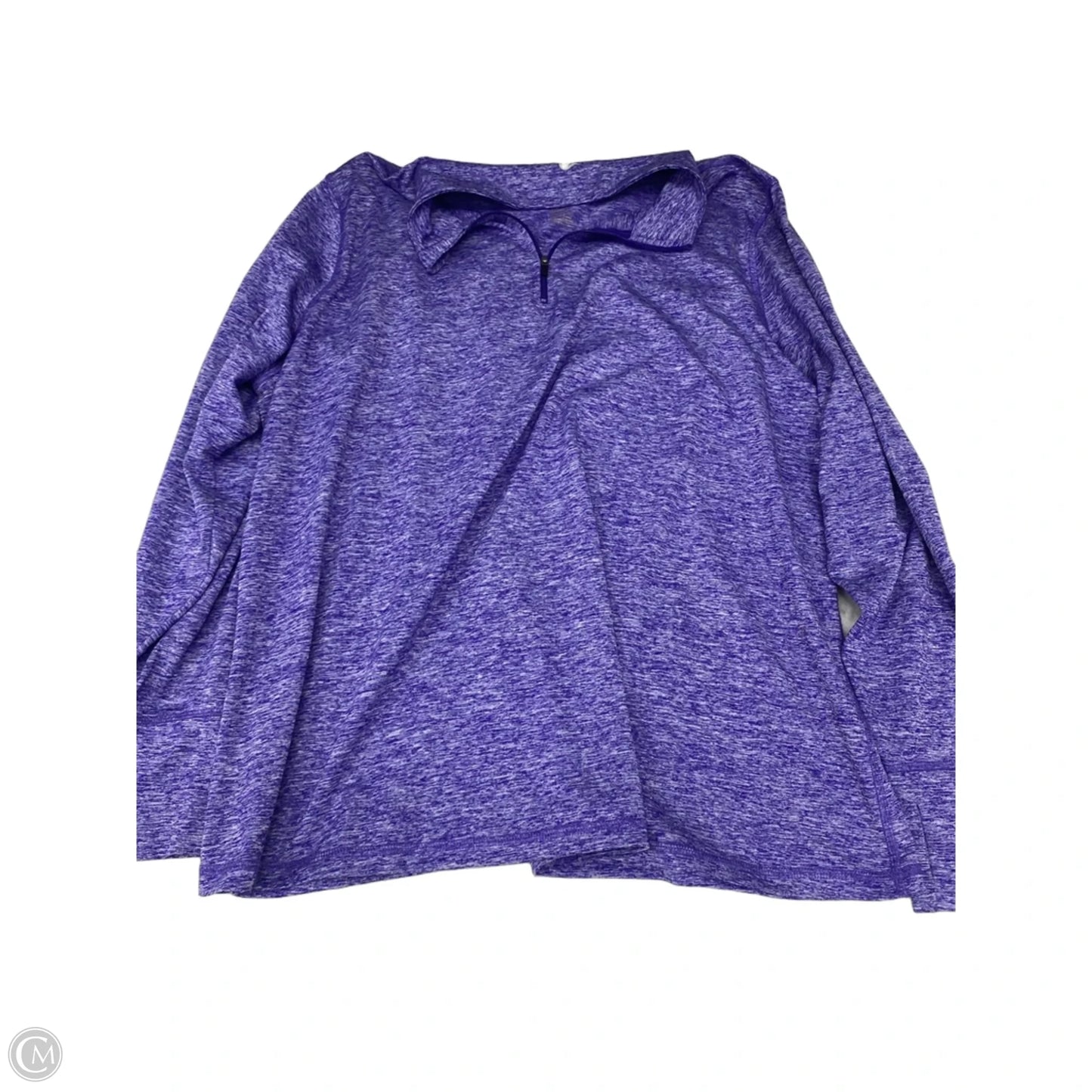 Athletic Top Long Sleeve Collar By Ideology In Purple, Size: 3x