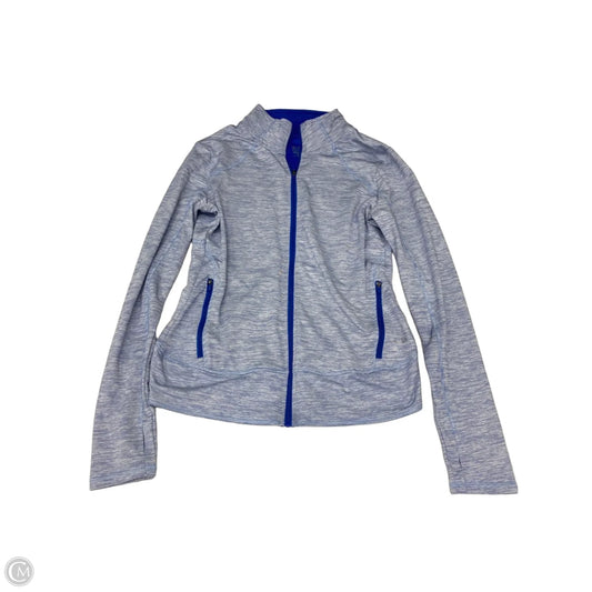 Athletic Jacket By Champion In Blue & White, Size: S