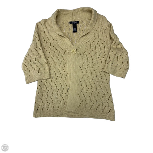 Sweater Cardigan By Clothes Mentor In Beige, Size: M
