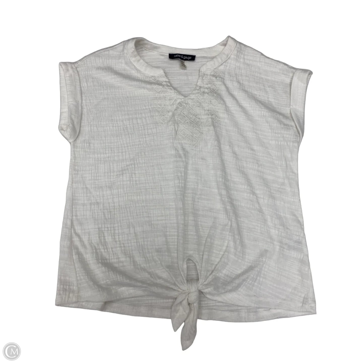 Top Short Sleeve By Cable And Gauge In White, Size: Xs