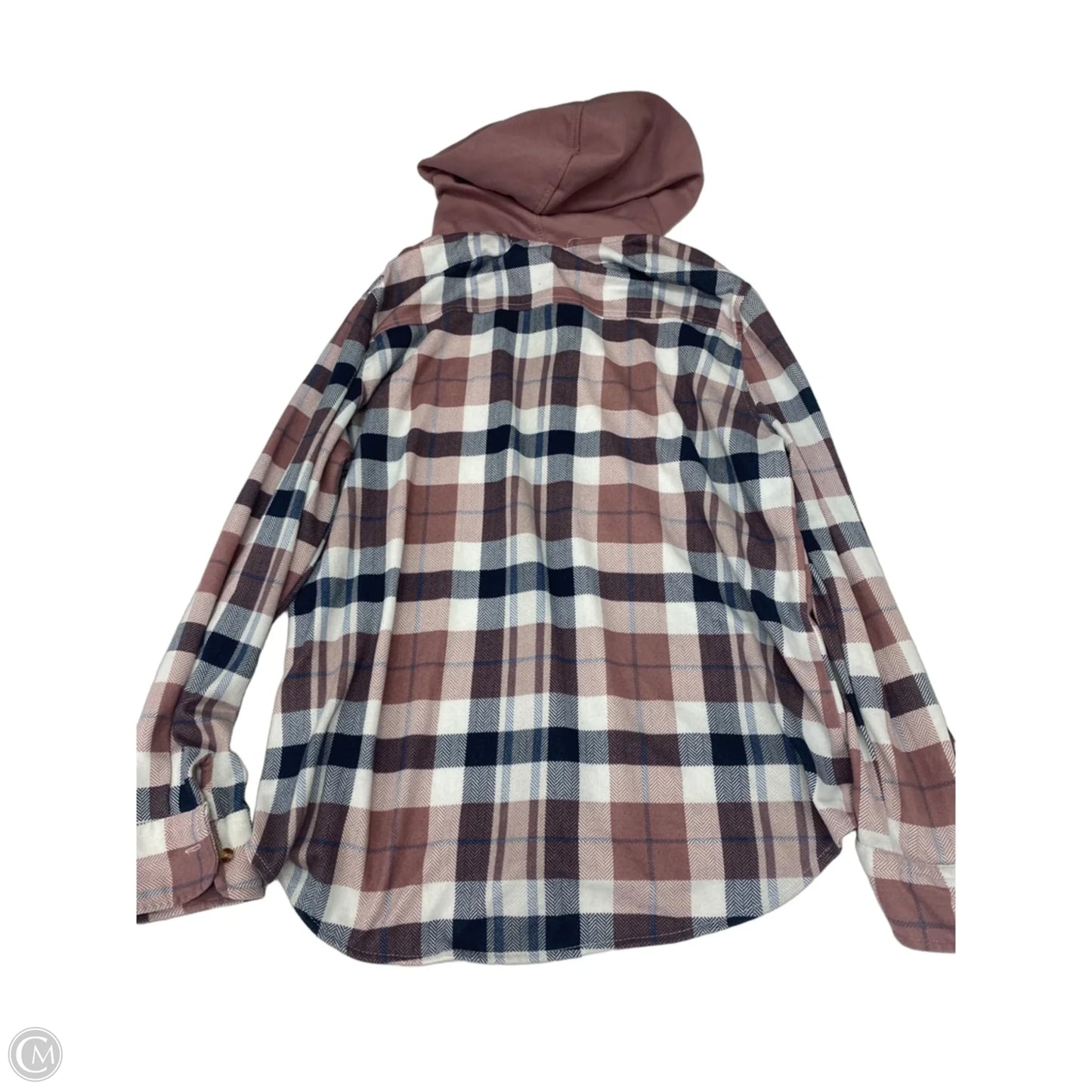 Jacket Shirt By Eden & Olivia In Plaid Pattern, Size: L