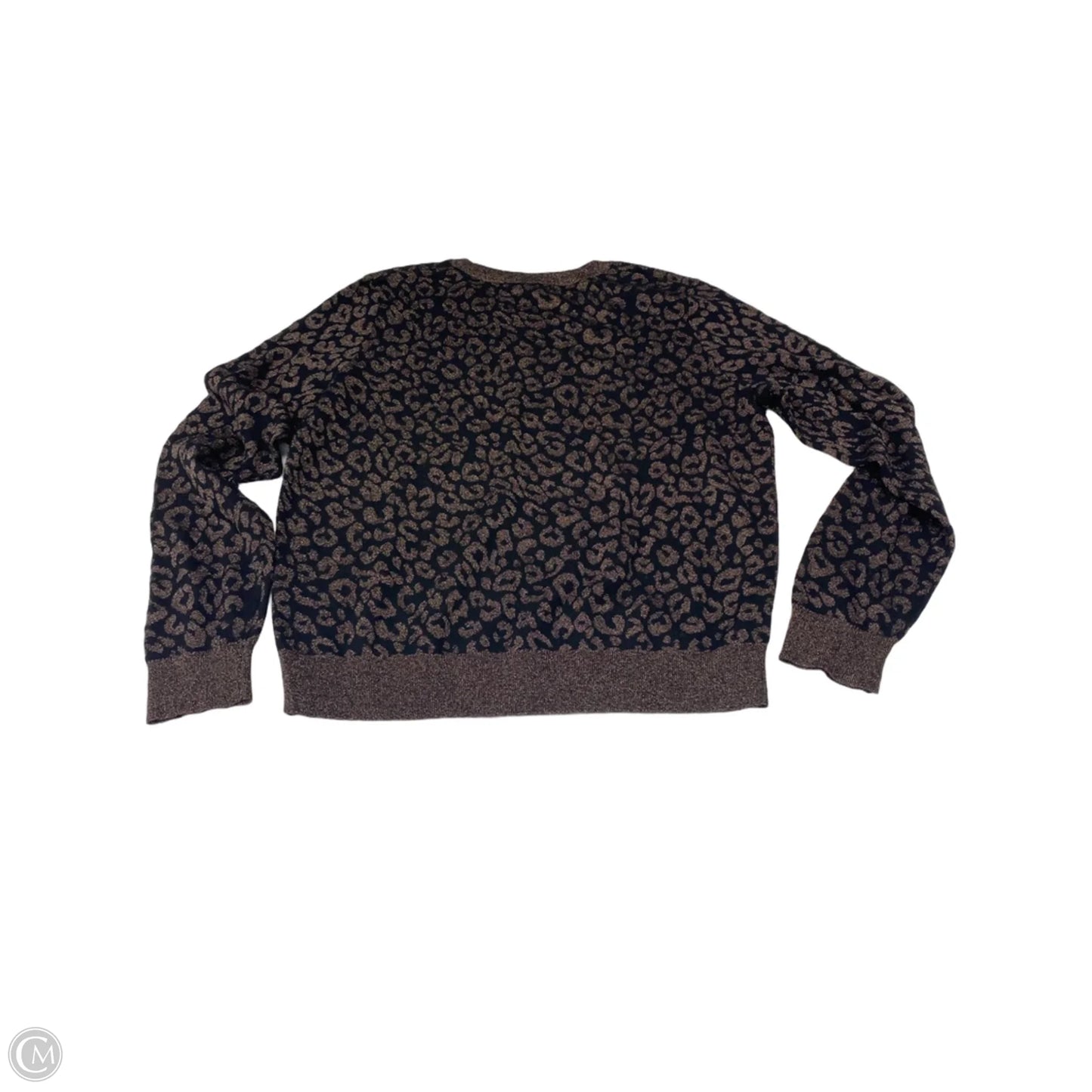 Top Long Sleeve Basic By Banana Republic In Animal Print, Size: L