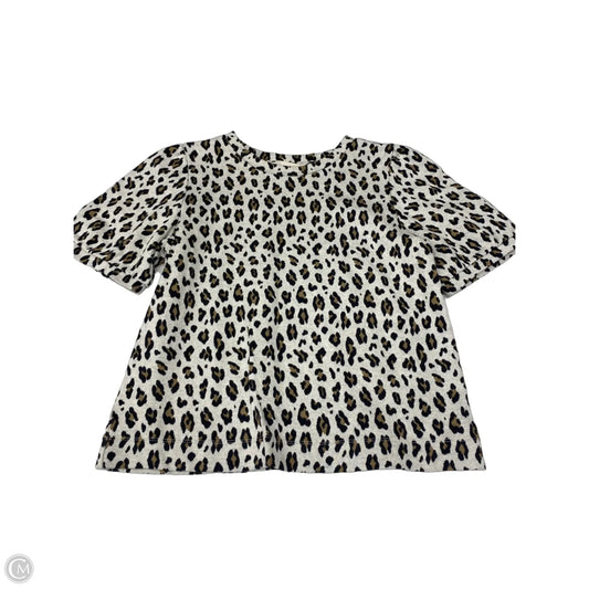 Top Short Sleeve By Loft In Animal Print, Size: S