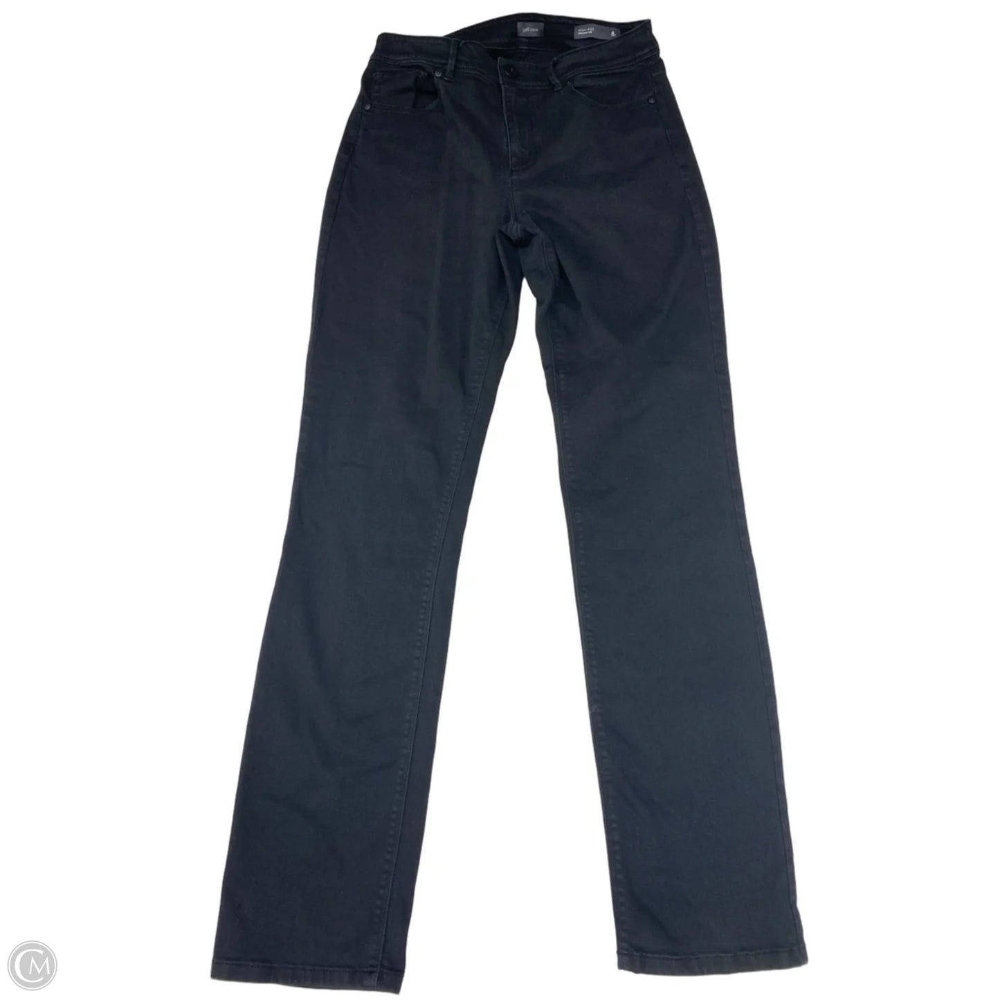 Jeans Straight By J. Jill In Black Denim, Size: 8