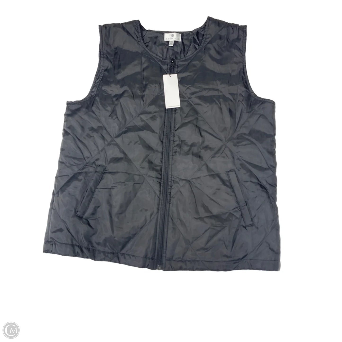 Vest Puffer & Quilted By Socialite In Black, Size: S