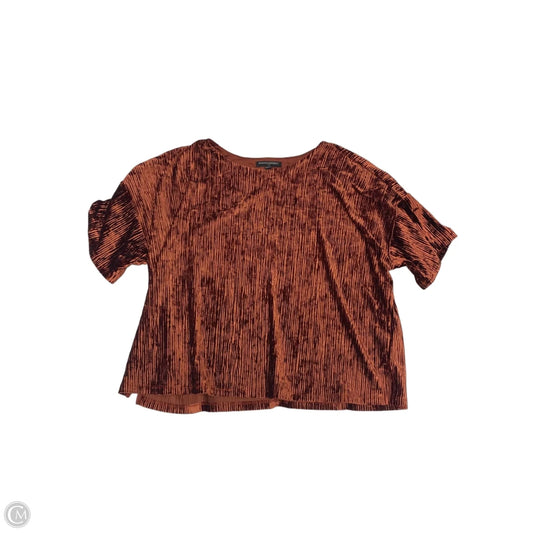 Top Short Sleeve By Banana Republic In Brown, Size: L