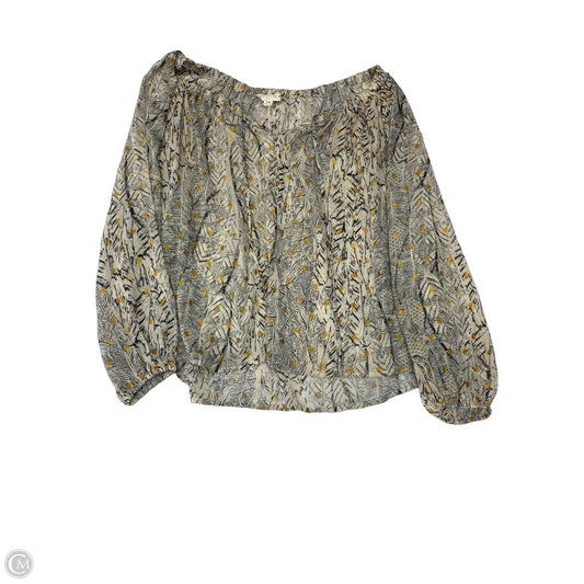 Blouse Long Sleeve By Lovestitch In Cream, Size: S