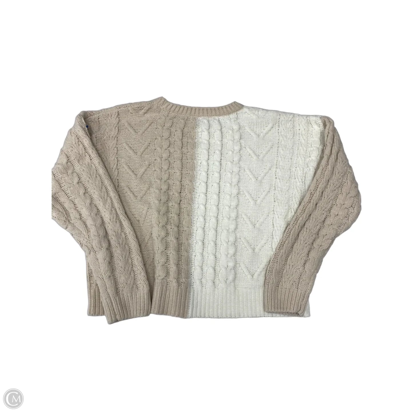 Sweater By Moon And Madison In Cream & White, Size: L