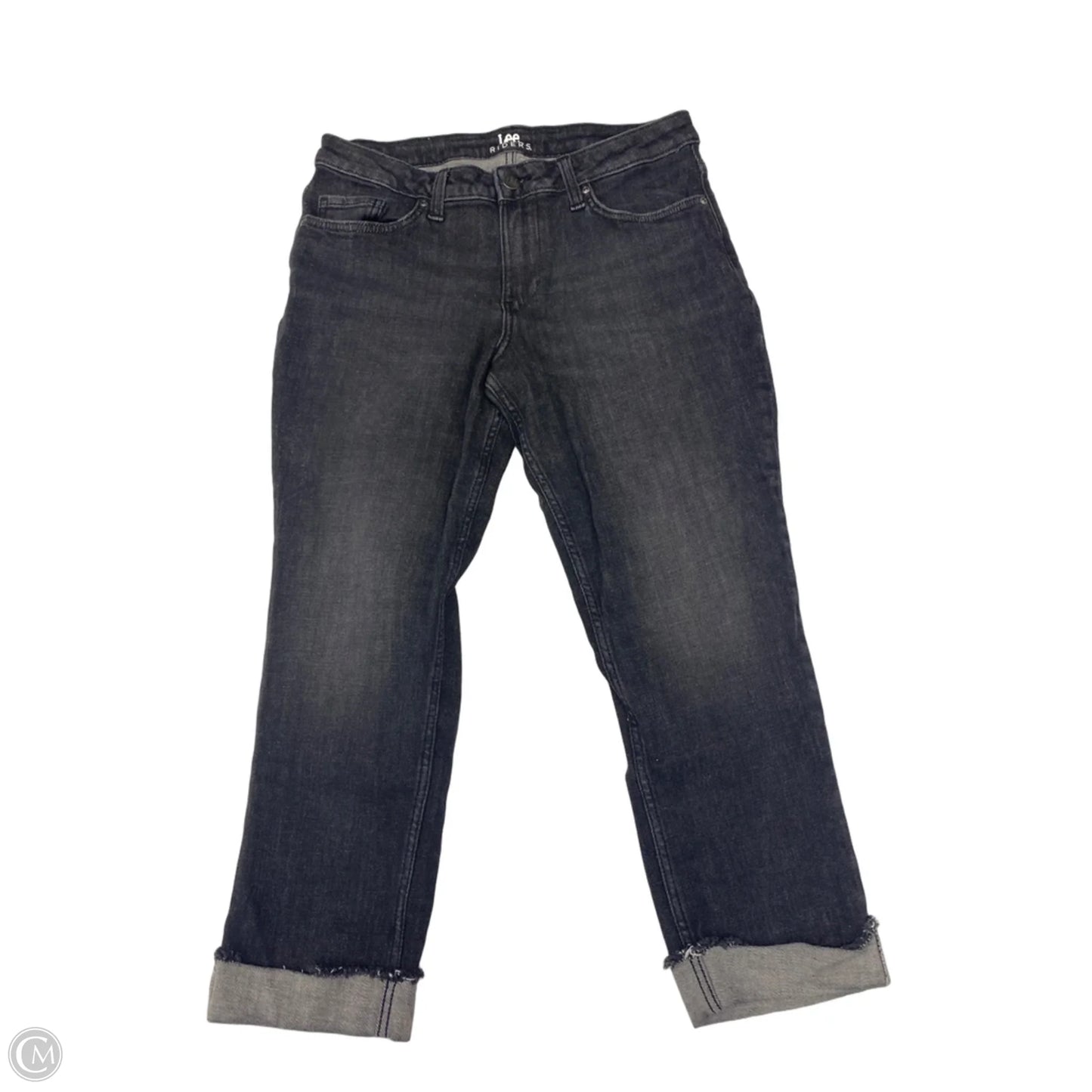 Jeans Skinny By Lee In Black Denim, Size: 10