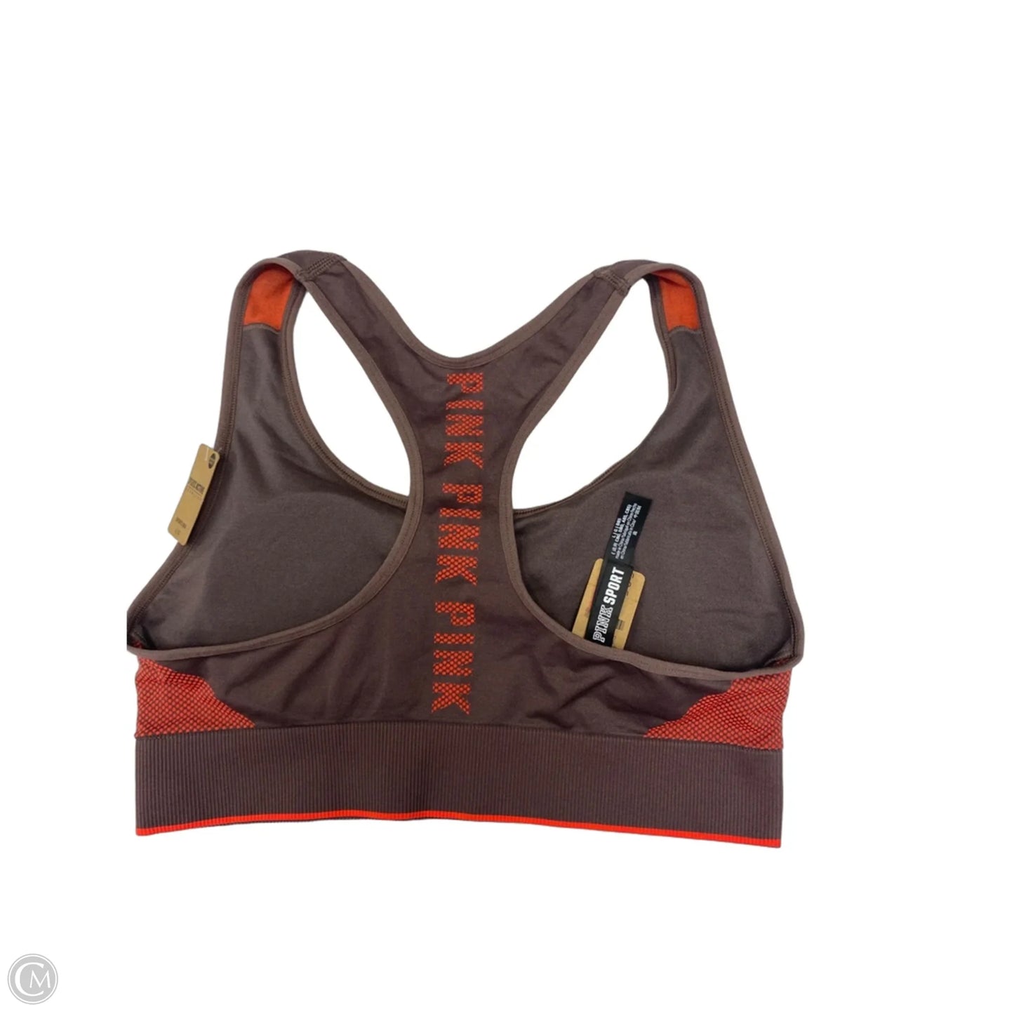Athletic Bra By Pink In Brown & Orange, Size: L